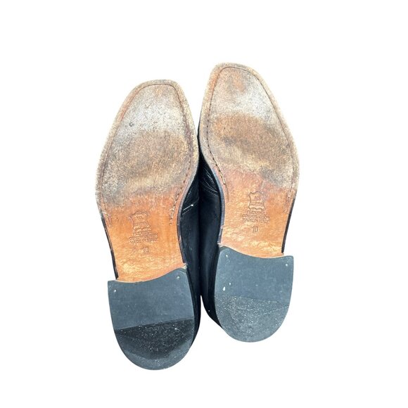 Vintage Vito Rufolo Men's Black Leather Imperial Loafers Cap Toe Monk Strap 10 - Picture 7 of 9